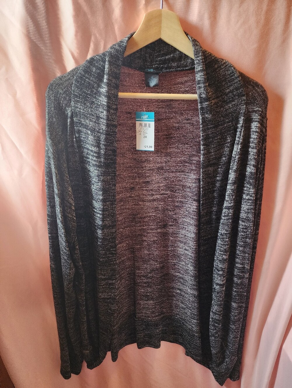 Rue 21 long black light sweater jacket NWT 2XL - Picture 1 of 2
